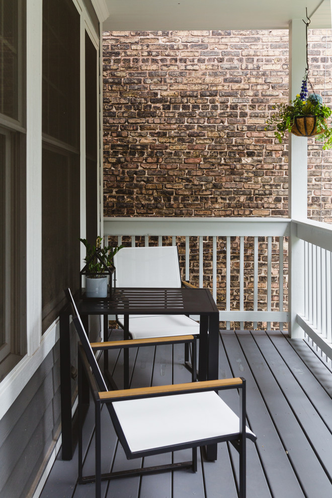 Inspiration for a coastal balcony remodel in Chicago