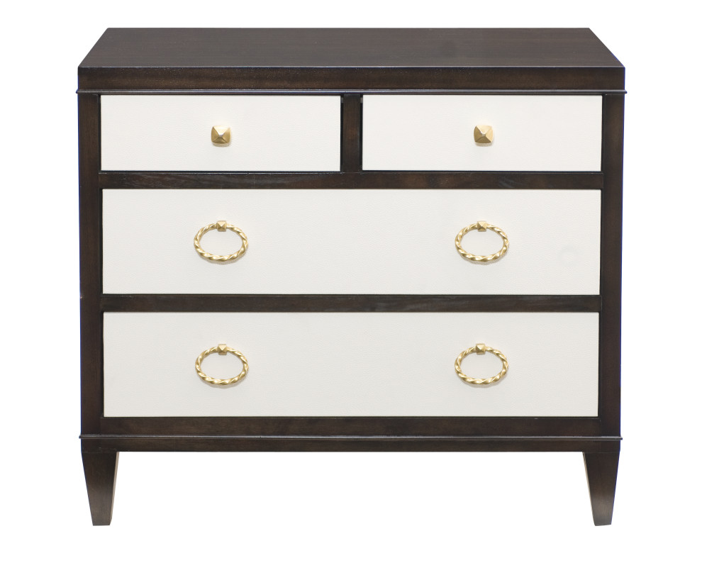 Bernhardt Jet Set Nightstand, Caviar Finish Transitional