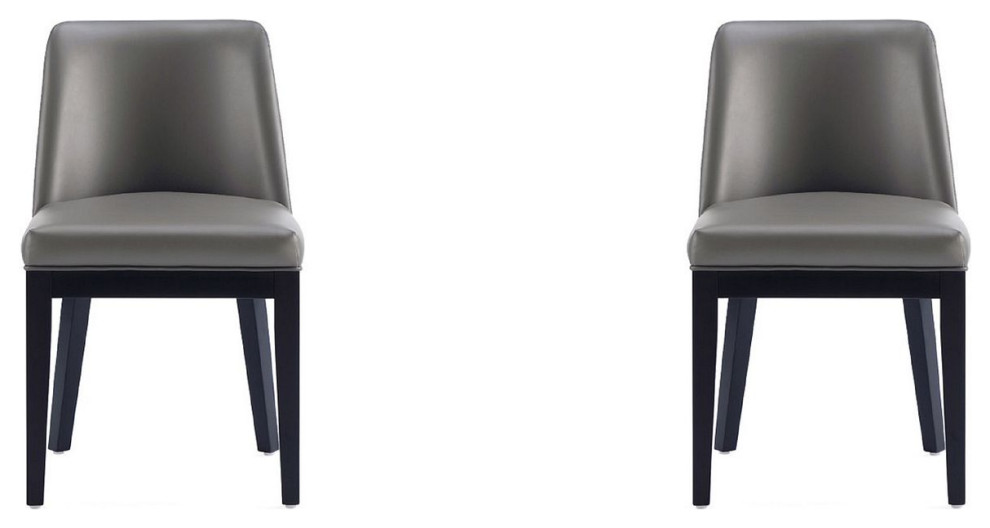 Gansevoort Faux Leather Dining Chair Transitional Dining Chairs By Manhattan Comfort Houzz 8807