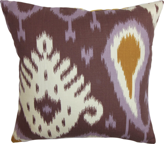 Bentshaya Ikat Down Feather Filler Pillow Purple 20 X20