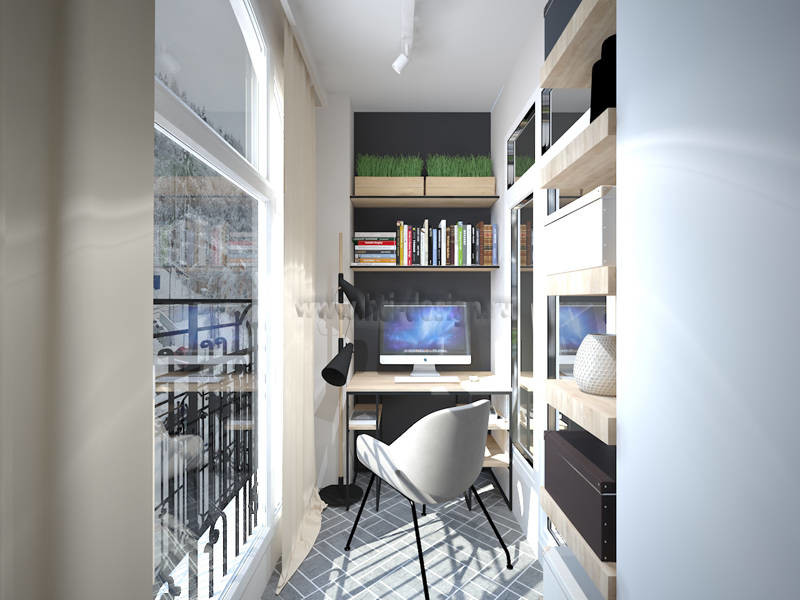 Дизайн интерьера лоджии