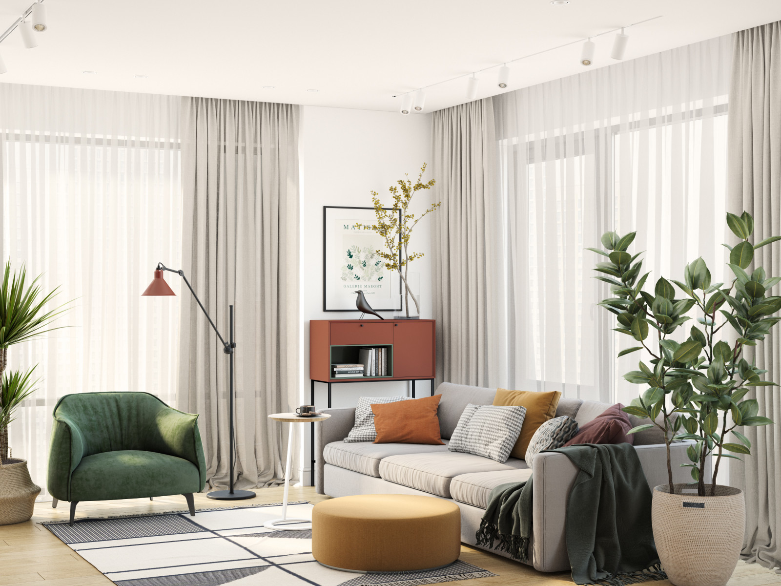 Дизайн интерьера четырехкомнатной квартиры в г. Москва