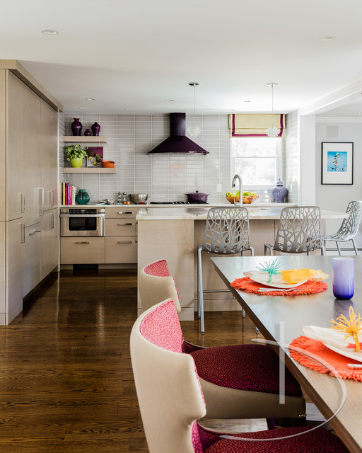 Color Pop Kitchen Boston By Daher Interior Design