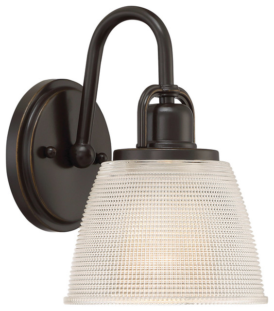 Dublin 1 Light Small Bath Vanity Palladian Bronze Press Clear Bath Vanity Palladian Bronze