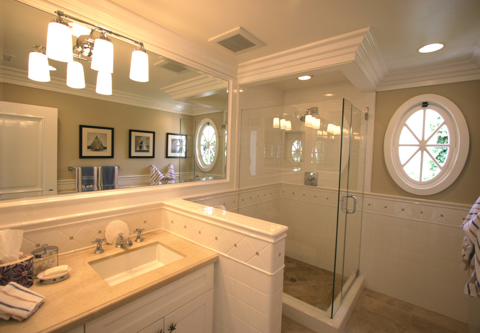 This is an example of a traditional bathroom in Orange County.