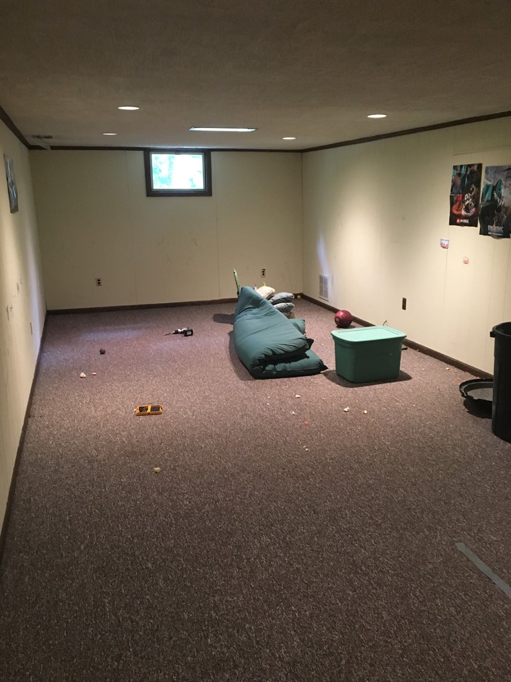 Transitional basement renovation