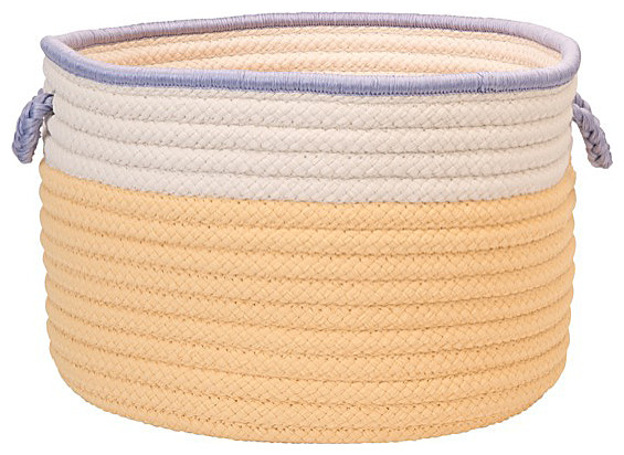 Colonial Mills Basket, The Band Storage Bins Yellow and Purple Round