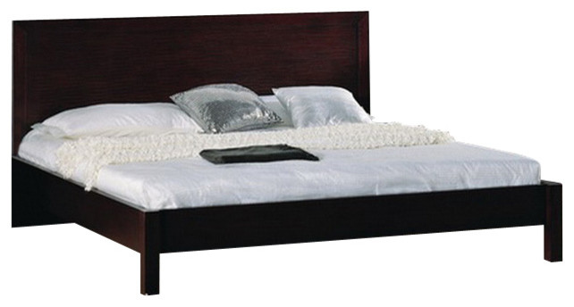 Etch Platform Bed in Wenge with Etched Lines on Faces, King