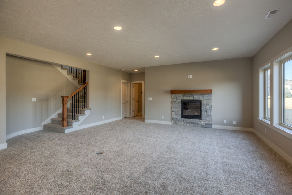 Custom Riviera Ranch 3 Basement Omaha by Landmark Performance Homes