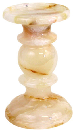 White Onyx Classic 7-inch Candle Holder