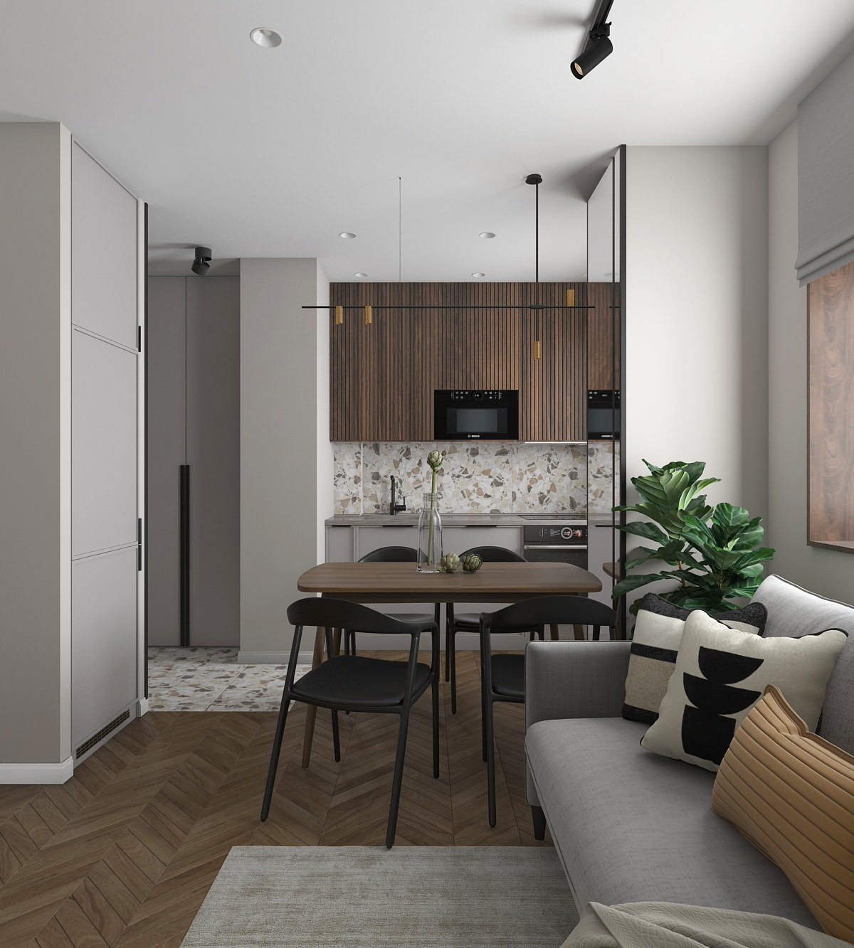 Квартира с нотками графики