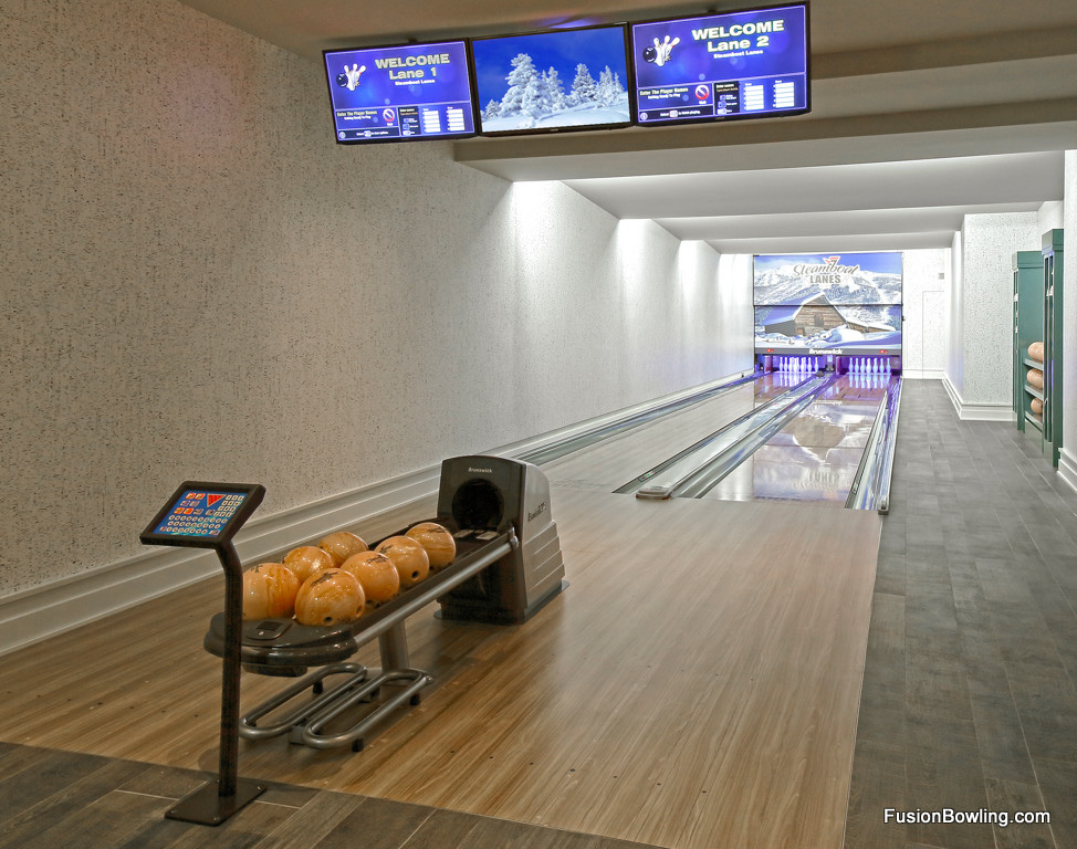 Basement Home Bowling Alley Room Modern Hall New York by Fusion