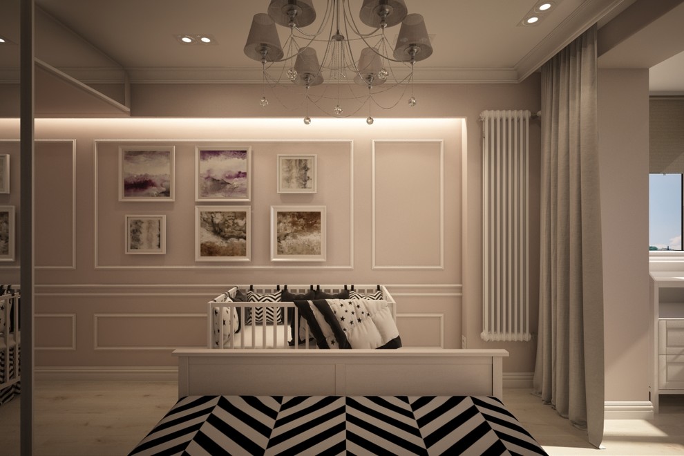 Бюджетный проект двухкомнатной квартиры в стиле неоклассика