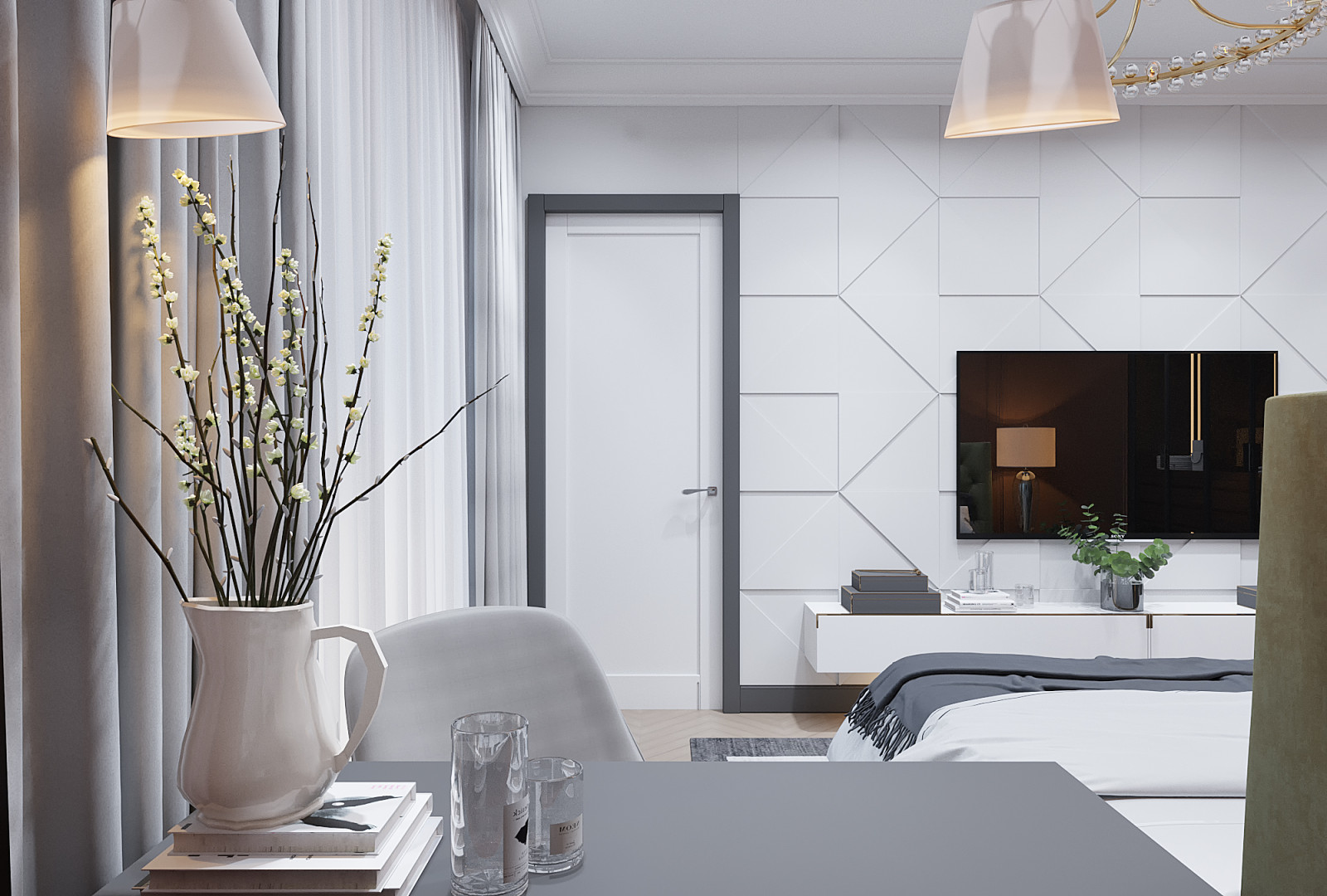 Современная классика. Спальня.