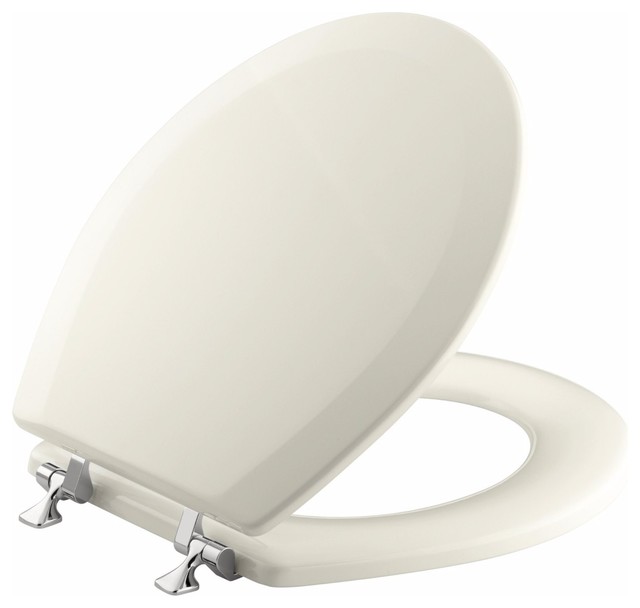 Kohler K4726T96 Triko Round Toilet Seat with Polished Chrome Hinges