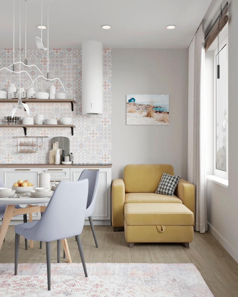 Проект квартиры 48м2 в Пушкине с частичной 3d-визуализацией