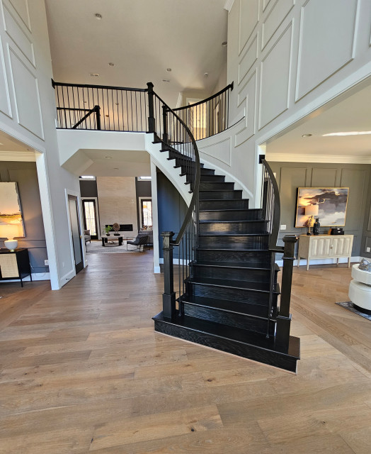 Project #118 | Charming Curve for Model Home contemporary-staircase