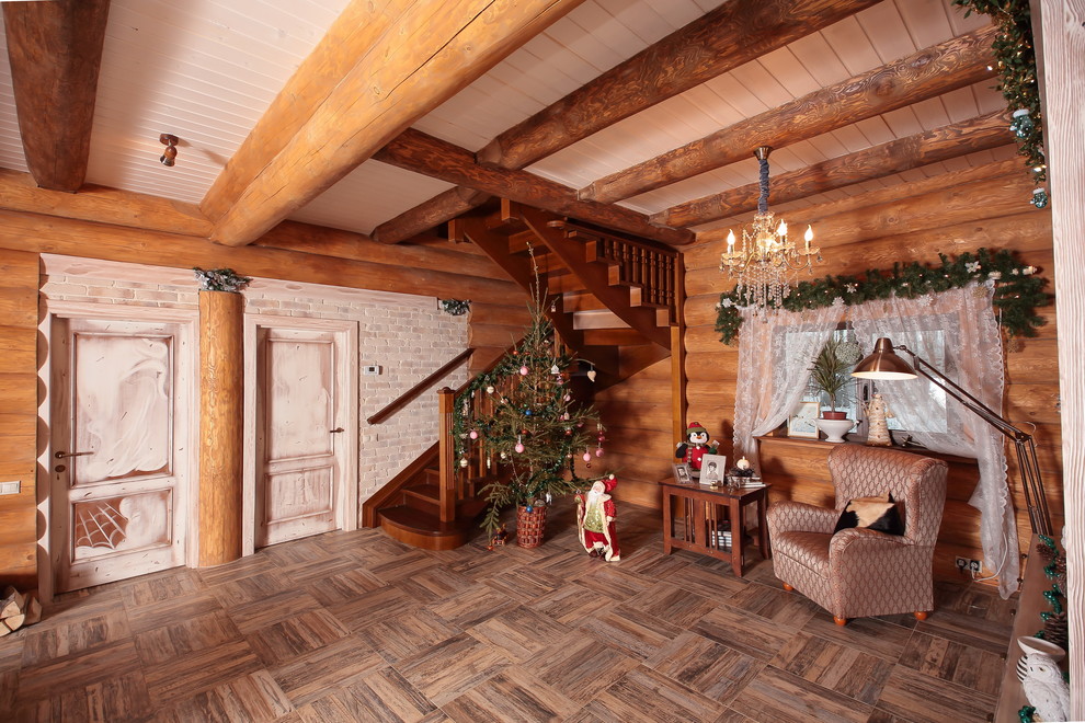 Модный дом из брёвен без проблем.