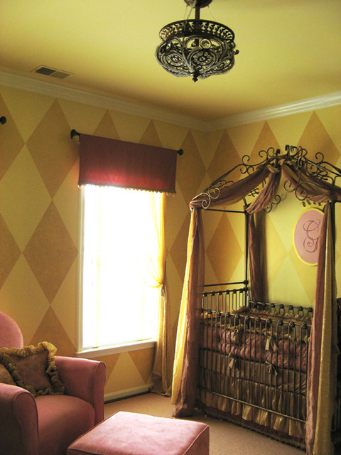 nursery with brown furniture