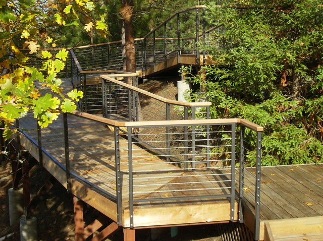 Stainless steel cable railing systems - Modern - Entry - Portland - by ...