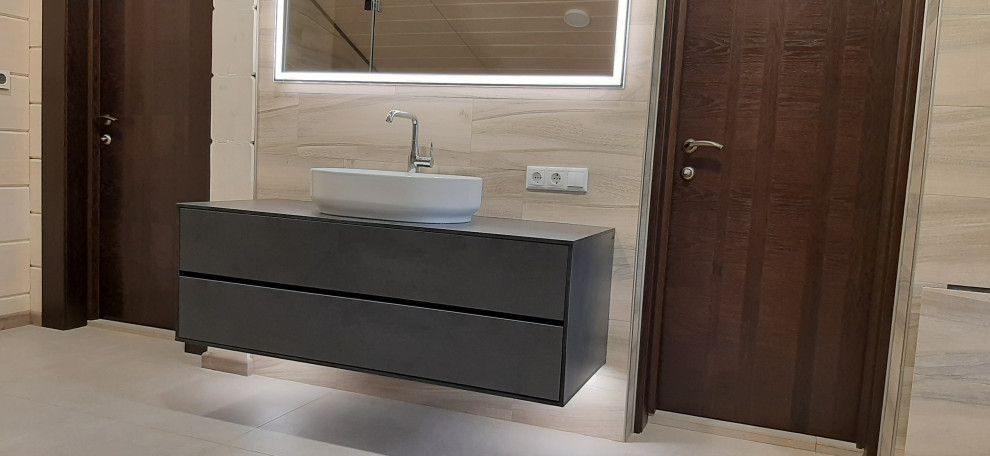 подвесные тумбы в ванной комнате