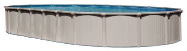 Blue Wave Bermuda Oval 54 Inch Aluminum Pool - 12 ft x 24 ft