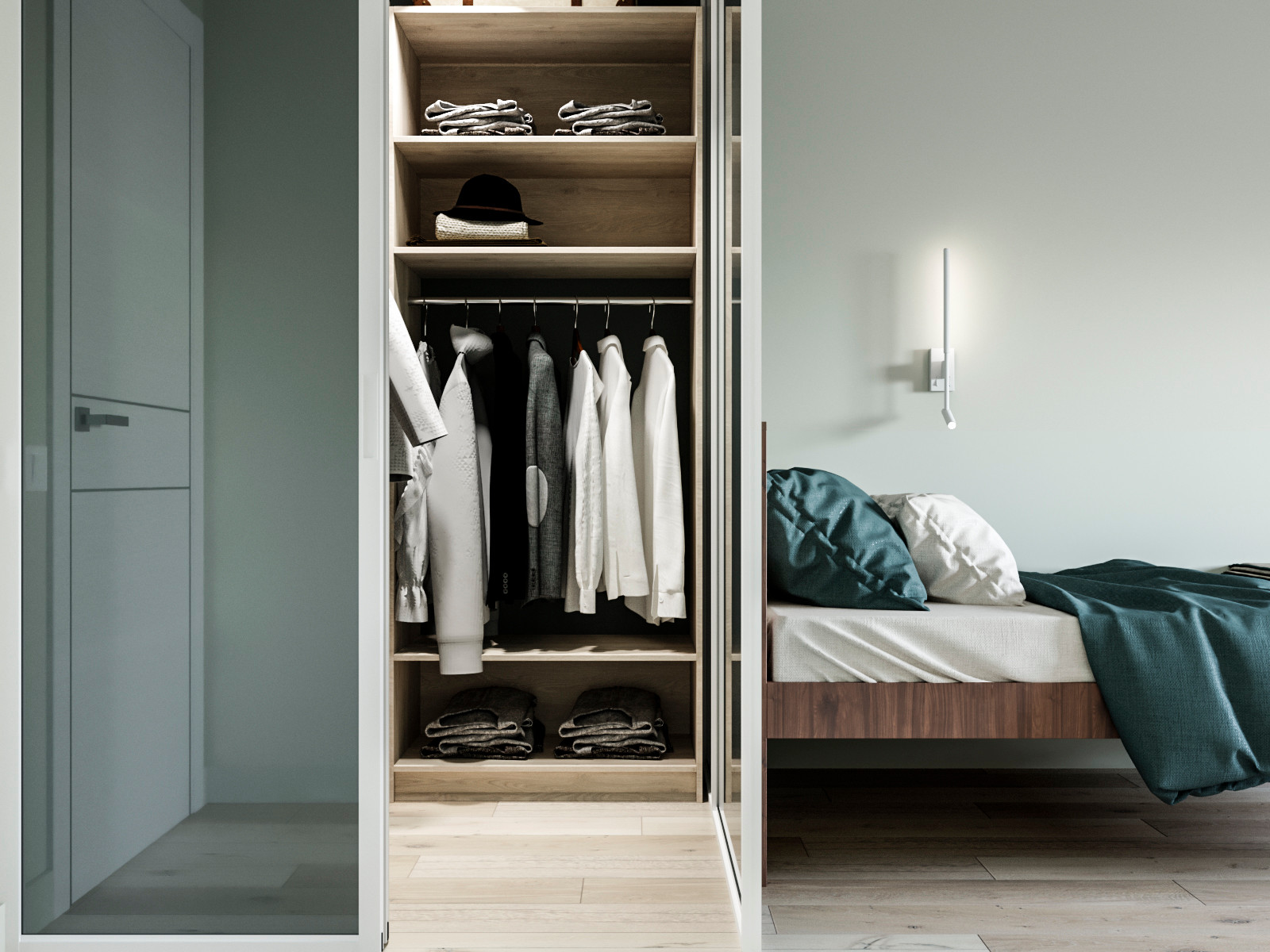 Трехкомнатная квартира в свежих оттенках