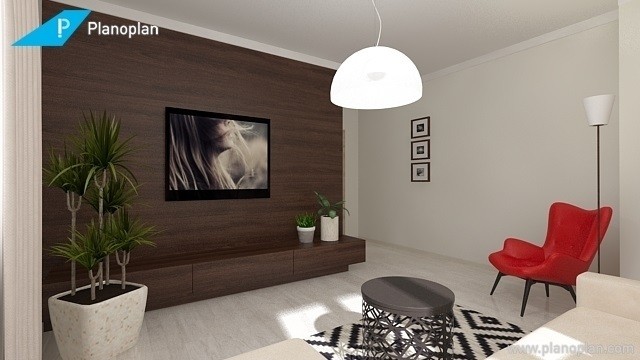 Гостиная с ярким акцентом