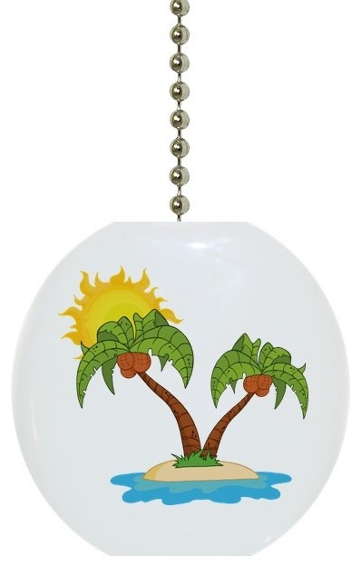 Palm Trees Sun Ceiling Fan Pull