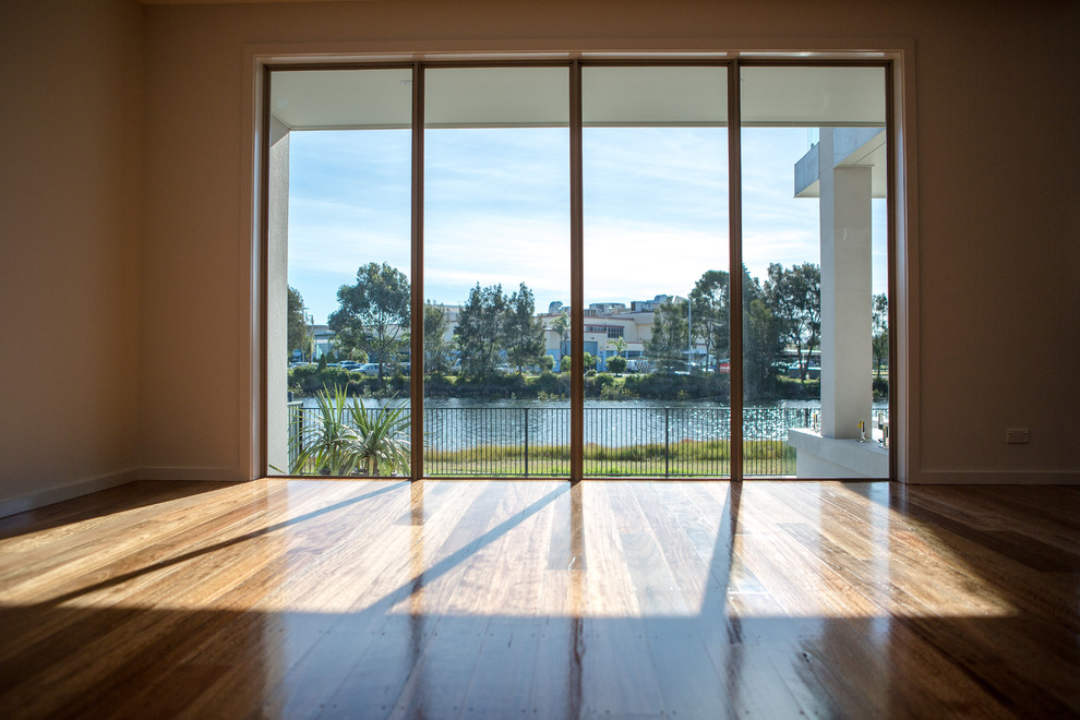 Photo of a modern family room in Sydney.