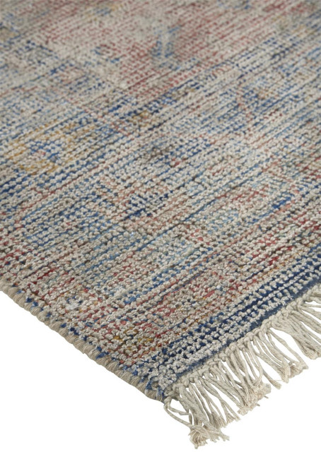 Ramey Vintage Space Dyed Wool Rug, Vallarta Blue, 3'6"x5'6"