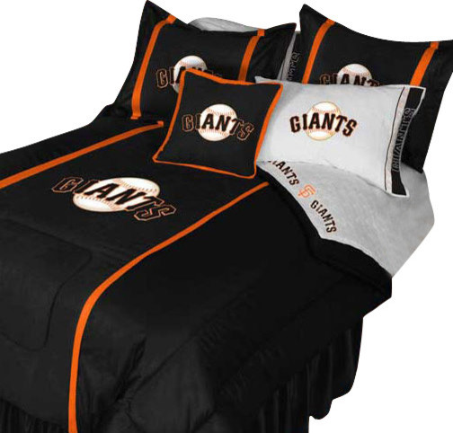 MLB San Francisco Giants Bedding Set Baseball Bed, Twin