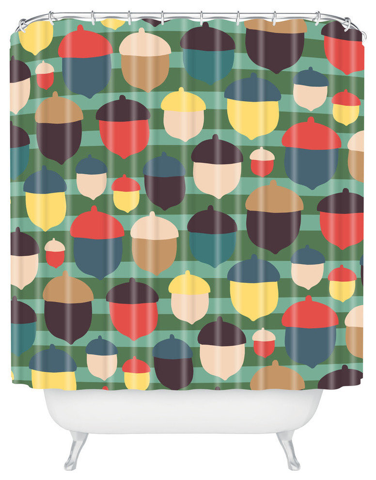Zoe Wodarz Gather 2 Together Shower Curtain Contemporary Shower