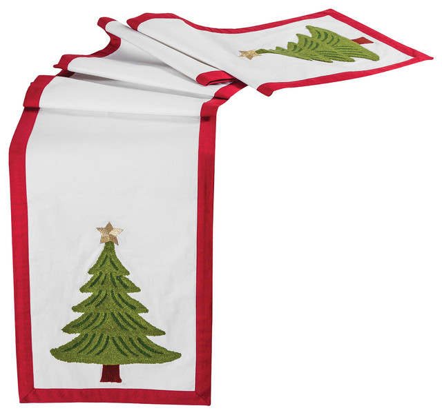 Pomeroy Evergreen Table Runner, Evergreen, 14"x96" - Contemporary