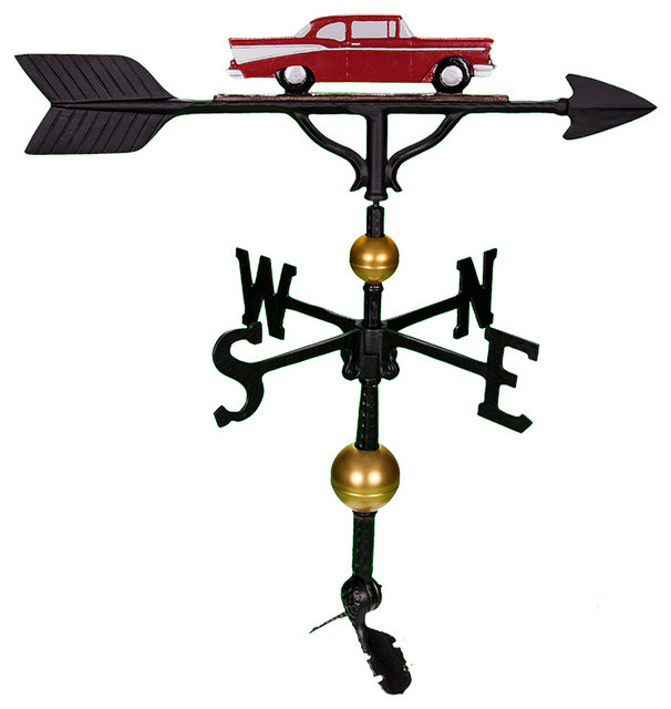 Aluminum Deluxe Classic Car Weatehrvane Traditional Weather Vanes by Montague Metal Products