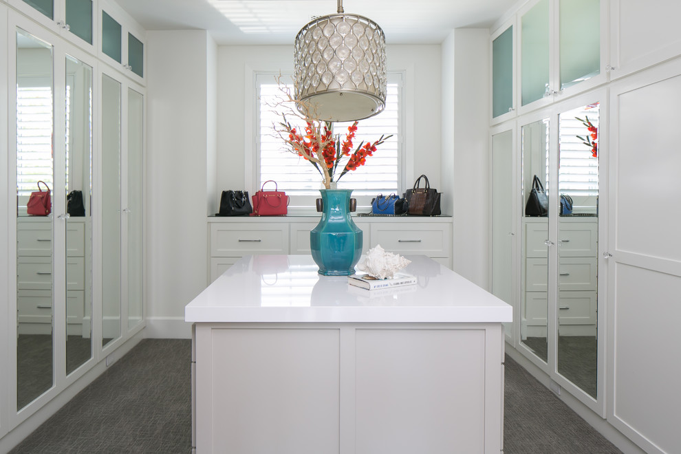 Inspiration for a transitional closet remodel in Orange County