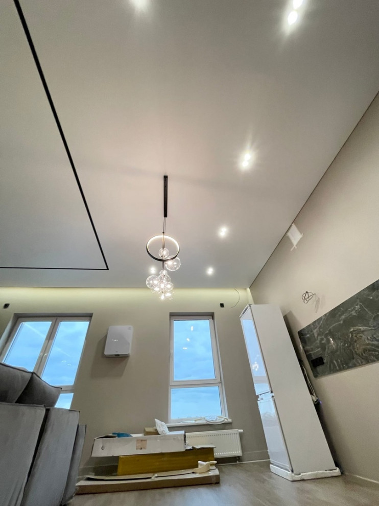 Теневые и парящие потолки в ЖК Кларус парк