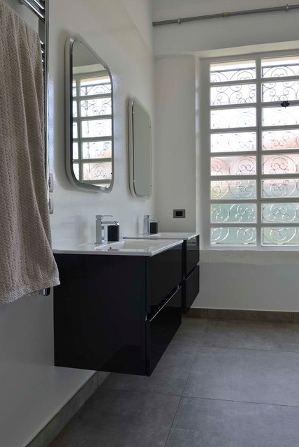 Loft contemporary-badrum