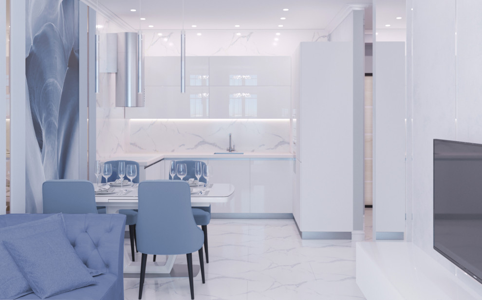 Дизайн-проект 4-х комнатной квартиры 92 м2  ЖК Новые Горизонты