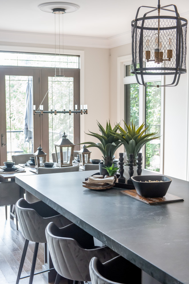 Inspiration for a transitional home design remodel in Toronto
