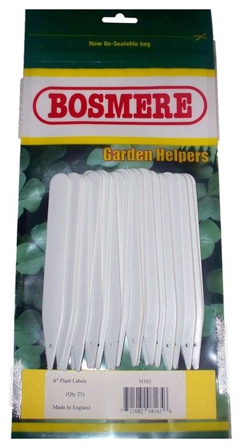 Bosmere 6 in. White Plant Labels - Pack of 25 - H165