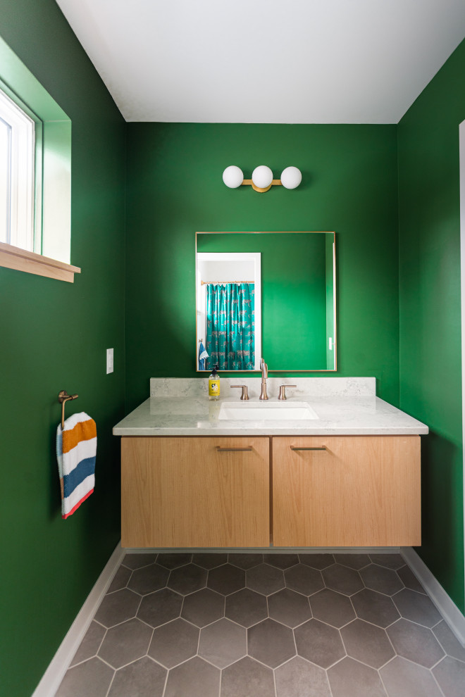 Example of a minimalist home design design in Minneapolis