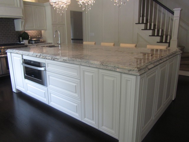 Granite And Engineered Quartz Countertops Traditional Kitchen