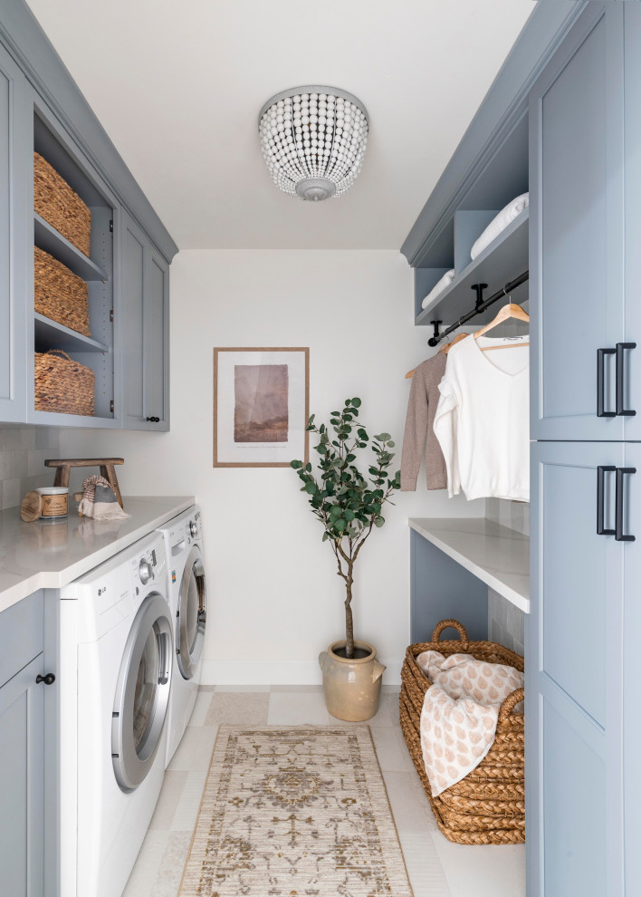 Transitional laundry room photo in San Francisco