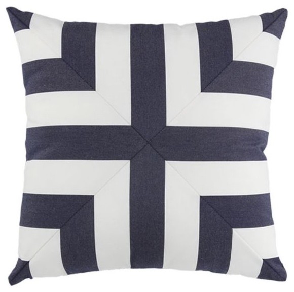 Elaine Smith Yachting Mitered Cross Pillow