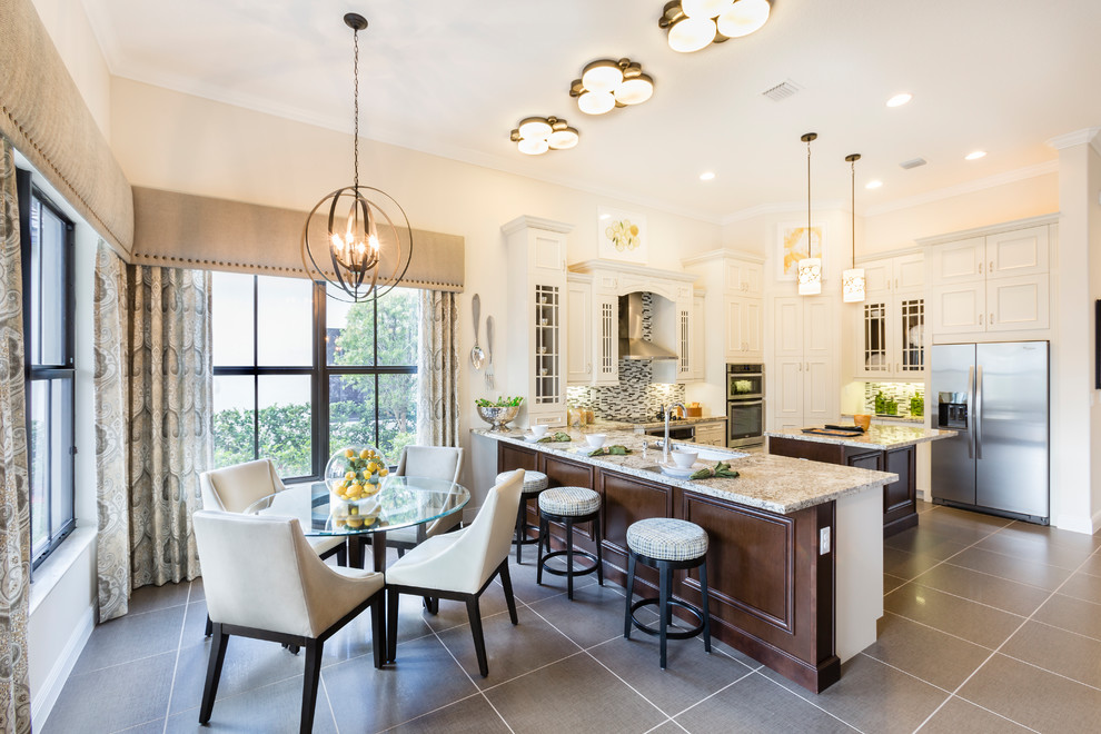 Transitional kitchen photo in Miami