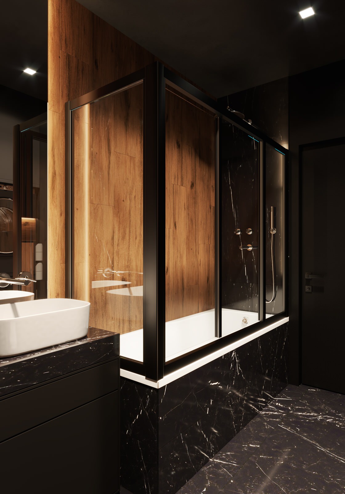 Квартира в черных тонах