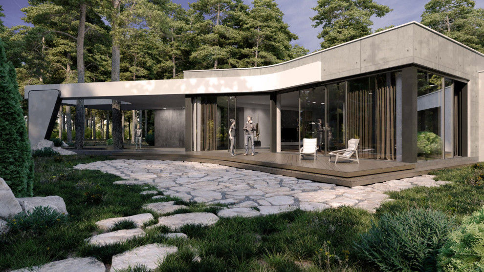 ВИЛЛА В ЛЕСУ В СТИЛЕ НЕО КОНСТРУКТИВИЗМА