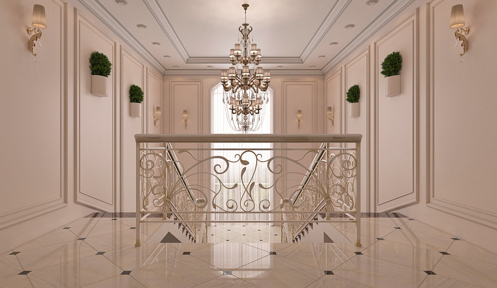 Дизайн проект особняка 834 кв.м. в современной классике