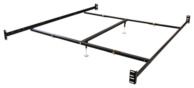 Bed Frames By Hollywood Frame, Queen Metal Platform Bed Frame With Headboard Brackets